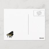Gold- en Black Grand Piano-Muzieknoten Briefkaart (Achterkant)