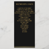 Gold en Black Great Gatsby Wedding Programma's (Achterkant)