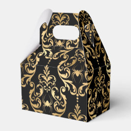 Gold en Black Halloween Damask Bedankdoosjes