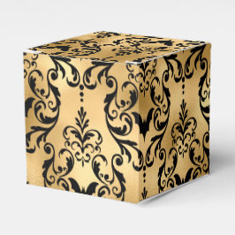 Gold en Black Halloween Damask Bedankdoosjes
