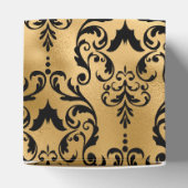 Gold en Black Halloween Damask Bedankdoosjes (Bovenkant)