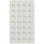 Gold en Black Happy Birthday Confetti Tafelkleed (Voorkant)