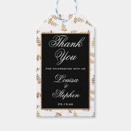 Gold en Black Hartelijk dank Labels Cadeaulabel