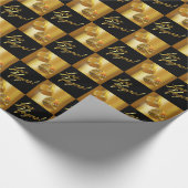 Gold en Black Las Vegas Rolling Dice Cadeaupapier (Hoek)