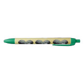 Gold en Black Lawn Bowls Pattern Blauwe Inkt Pen (Bodem)