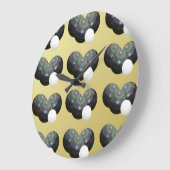 Gold en Black Lawn Bowls Pattern Grote Klok (Hoek)