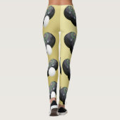 Gold en Black Lawn Bowls Pattern Leggings (Achterkant)