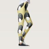 Gold en Black Lawn Bowls Pattern Leggings (Rechts)