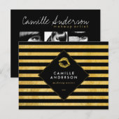 Gold- en Black Makeup-tapekaart Briefkaart (Voorkant / Achterkant)