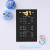 Gold- en Black Modern Hair Stylist Salon Flyer (Enkel)