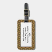 Gold- en Black Pattern-Bagagelabel Bagagelabel (Voorkant verticaal)
