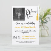 Gold en Black PHD-Afstuderen - Kaart Shower (Staand voorkant)