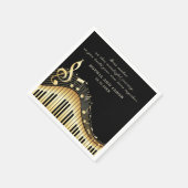 Gold en Black Piano Napkins Servet (Hoek)