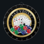 Gold en Black Poker Dart Board Dartbord<br><div class="desc">Gold en Black Las Vegas Poker Dart Board. 99% van mijn design in mijn winkel zijn in lagen gemaakt. Dit maakt het voor u gemakkelijk resize en beweegt de grafiek en de tekst rond zodat het elk product perfect zal passen. U kunt ook het "ONTWERP OVERDRAGEN" op andere Zazzle-producten en...</div>