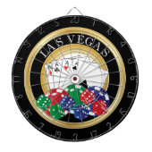 Gold en Black Poker Dart Board Dartbord (Voorkant)