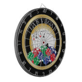 Gold en Black Poker Dart Board Dartbord (Voorkant Links)