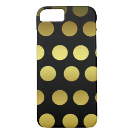 Gold en Black Polka Dot iPhone 8/7 Hoesje