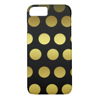 Gold en Black Polka Dot iPhone 8/7 Hoesje