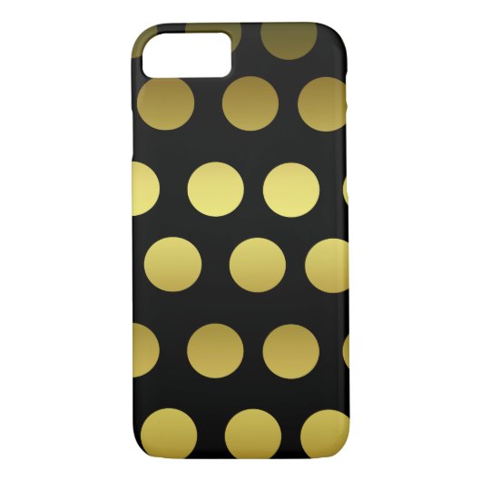 Gold en Black Polka Dot Case-Mate iPhone Case (Achterkant)