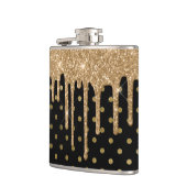 Gold en Black Polka Dot Flask Heupfles (Links)