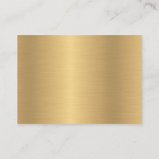 Gold en Black Simple RSVP Enclosure Kaart (Achterkant)