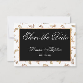 Gold en Black Sla de datum-Kaart op Save The Date