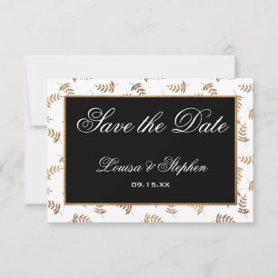 Gold en Black Sla de datum-Kaart op Save The Date
