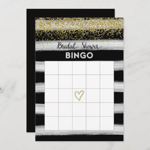 Gold en Black Vrijgezellenfeest Bingo Card Kaart