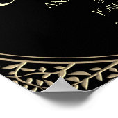 Gold en Black Wedding Poster (Hoek)