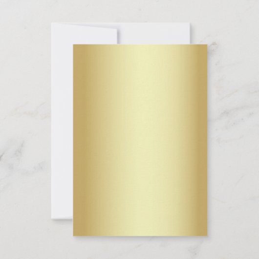 Gold en Black Wedding RSVP Kaartje (Achterkant)