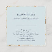 Gold- en blauw Agate Square-Visitekaartje Vierkante Visitekaartje (Achterkant)