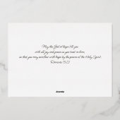 Gold- en blauw kerstfeest folie feestdagenkaart (Achterkant)