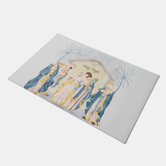 Gold- en blauwe feestdag deurmat (Schuin)