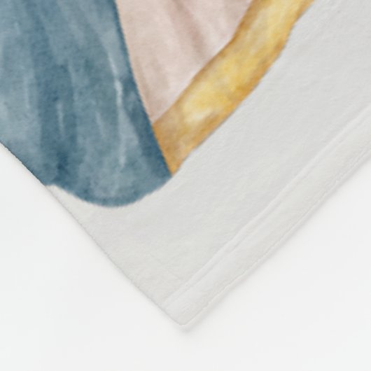 Gold- en blauwe feestdag fleece deken (Hoek)