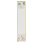 Gold- en blauwe feestdag korte tafelloper (Voorkant)