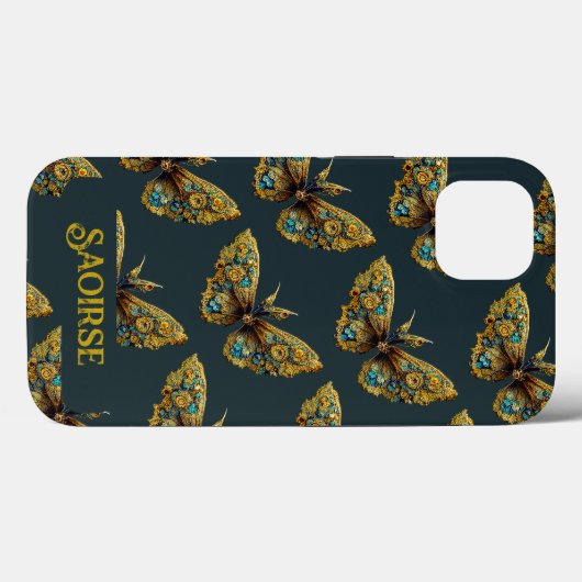  Gold- en Blauwgroen mobiele telefoondraagtas Case-Mate iPhone Case (Achterkant (horizontaal))
