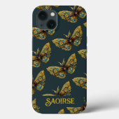  Gold- en Blauwgroen mobiele telefoondraagtas Case-Mate iPhone Case (Achterkant)