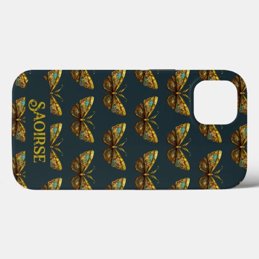 Gold- en Blauwgroen mobiele telefoondraagtas Case-Mate iPhone Case (Achterkant (horizontaal))