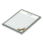  Gold- en Blauwgroen-vlinderlaptop Notitieblok (Linkerzijde)