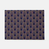 Gold en Blue Art Deco Pattern Deurmat (Voorkant)