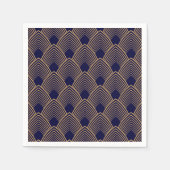Gold en Blue Art Deco Pattern Servet (Voorkant)
