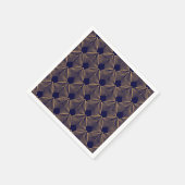 Gold en Blue Art Deco Pattern Servet (Hoek)