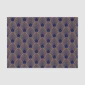 Gold en Blue Art Deco Pattern Tissuepapier (Voorkant)
