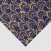Gold en Blue Art Deco Pattern Tissuepapier (Detail)