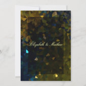 Gold en Blue Crystal Glitter Kaart (Achterkant)