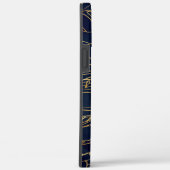 Gold en Blue Dahlia Flower Case-Mate iPhone Case (Achterkant / Rechts)