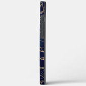 Gold en Blue Dahlia Flower Case-Mate iPhone Case (Achterkant / Links)