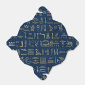 Gold en Blue Egyptian Hieroglyphs Pattern Bedankdoosjes (Uitgevouwen)