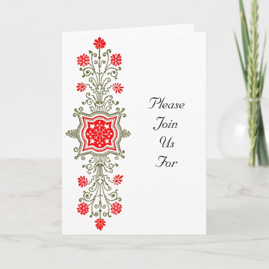 Gold en Blue Elegant Custom Invitation (Voorkant)