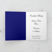 Gold en Blue Elegant Custom Invitation (Binnen)